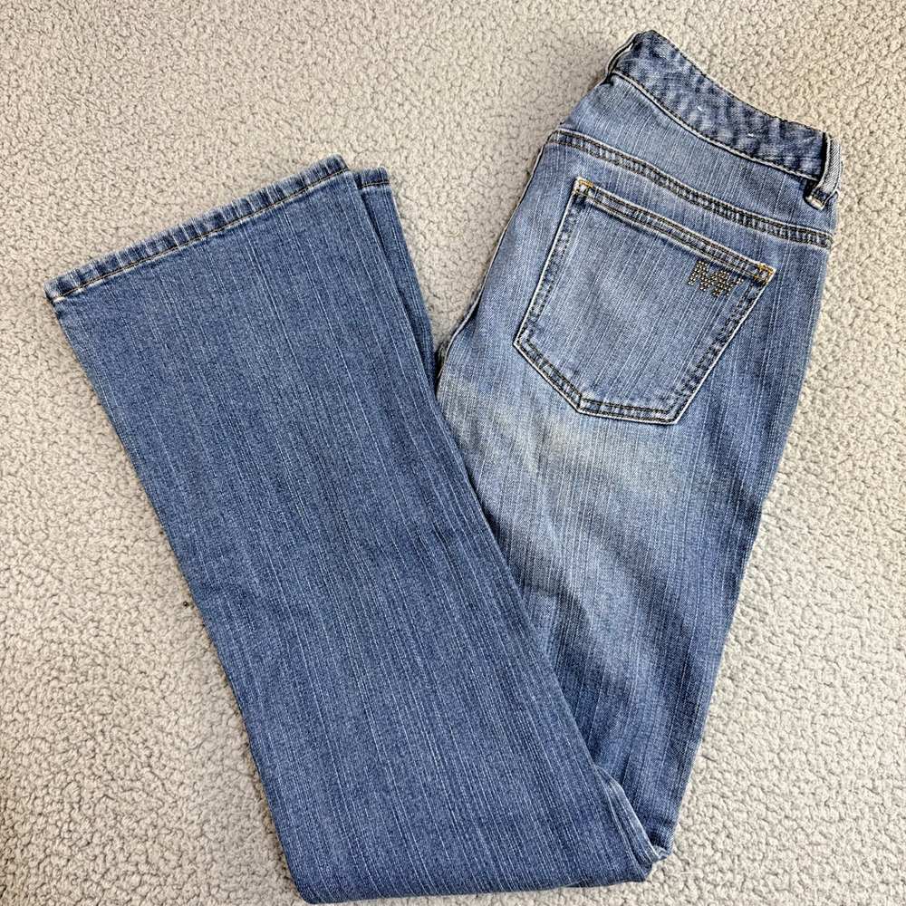 Women's Michael Kors Low Rise Wide Leg Cotton /Spandex Jeans Size 2 29X31.5